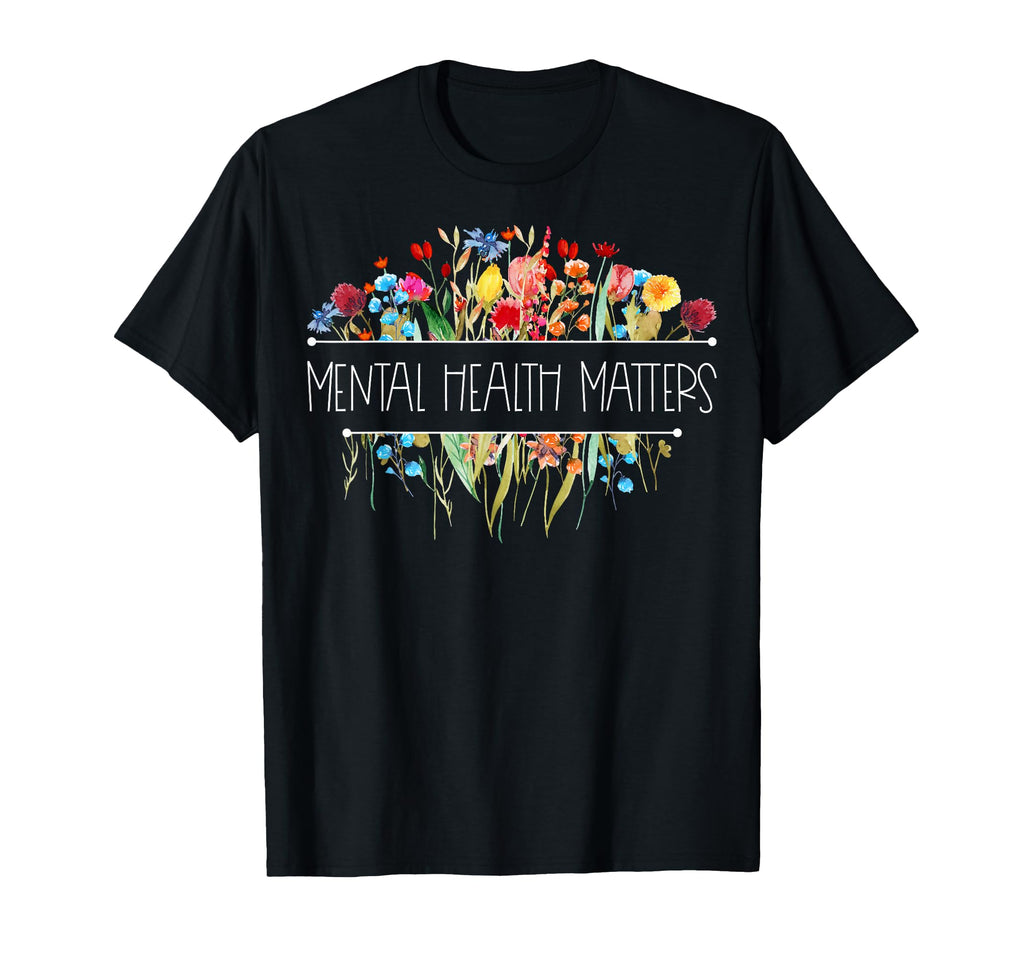 Wildflower Mental Health Matters T-Shirt - Aesthetic Graphic for Adults - T-Shirt, Sweatshirt, Hoodie