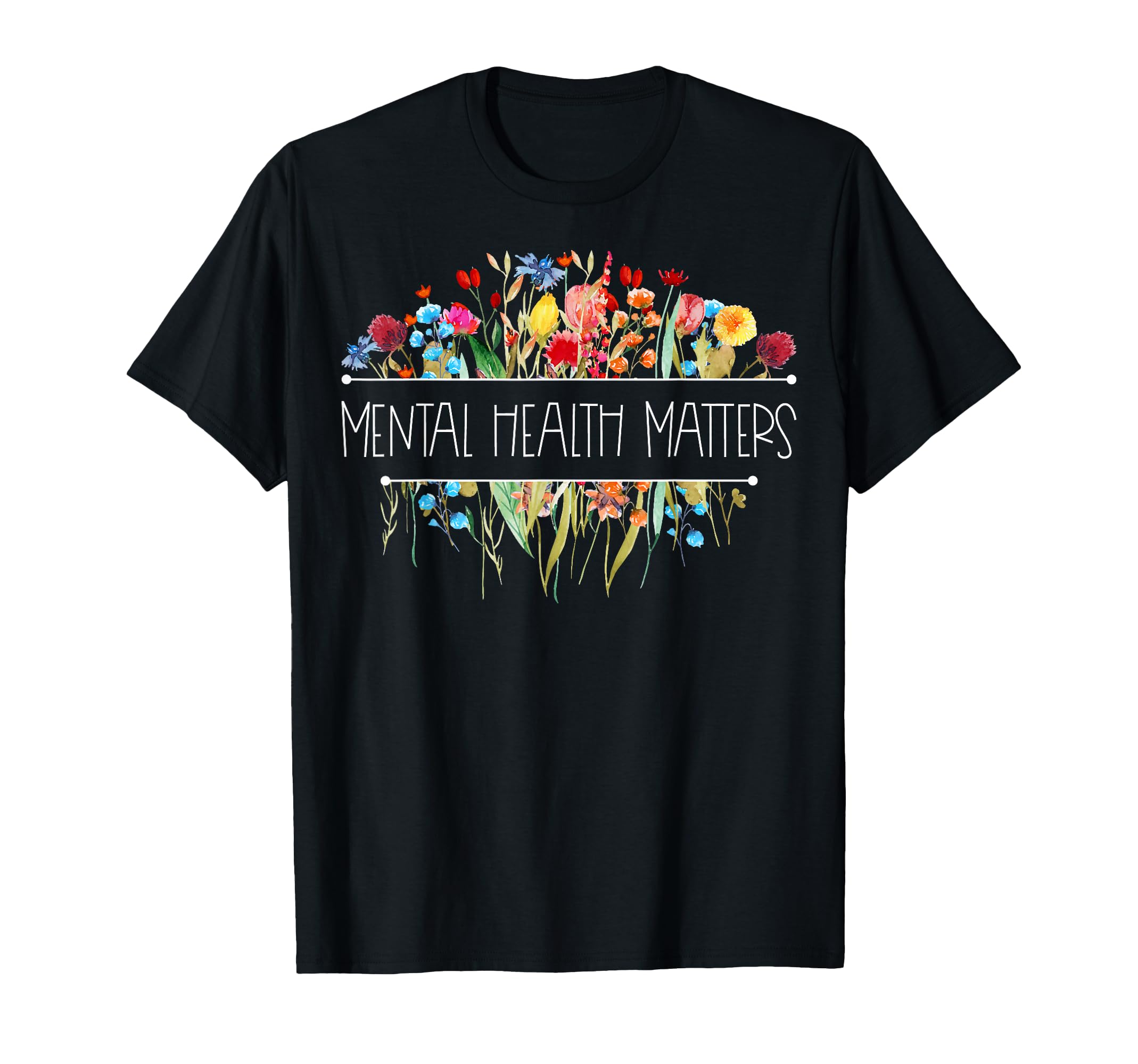 Wildflower Mental Health Matters T-Shirt - Aesthetic Graphic for Adults - T-Shirt, Sweatshirt, Hoodie