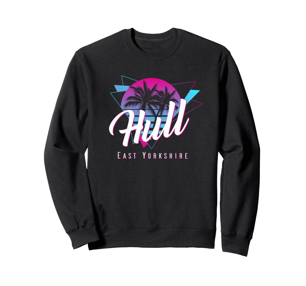 Hull East Yorkshire 80S Vaporwave Sweatshirt - Minimalist Print Men Women - T-Shirt, Sweatshirt, Hoodie