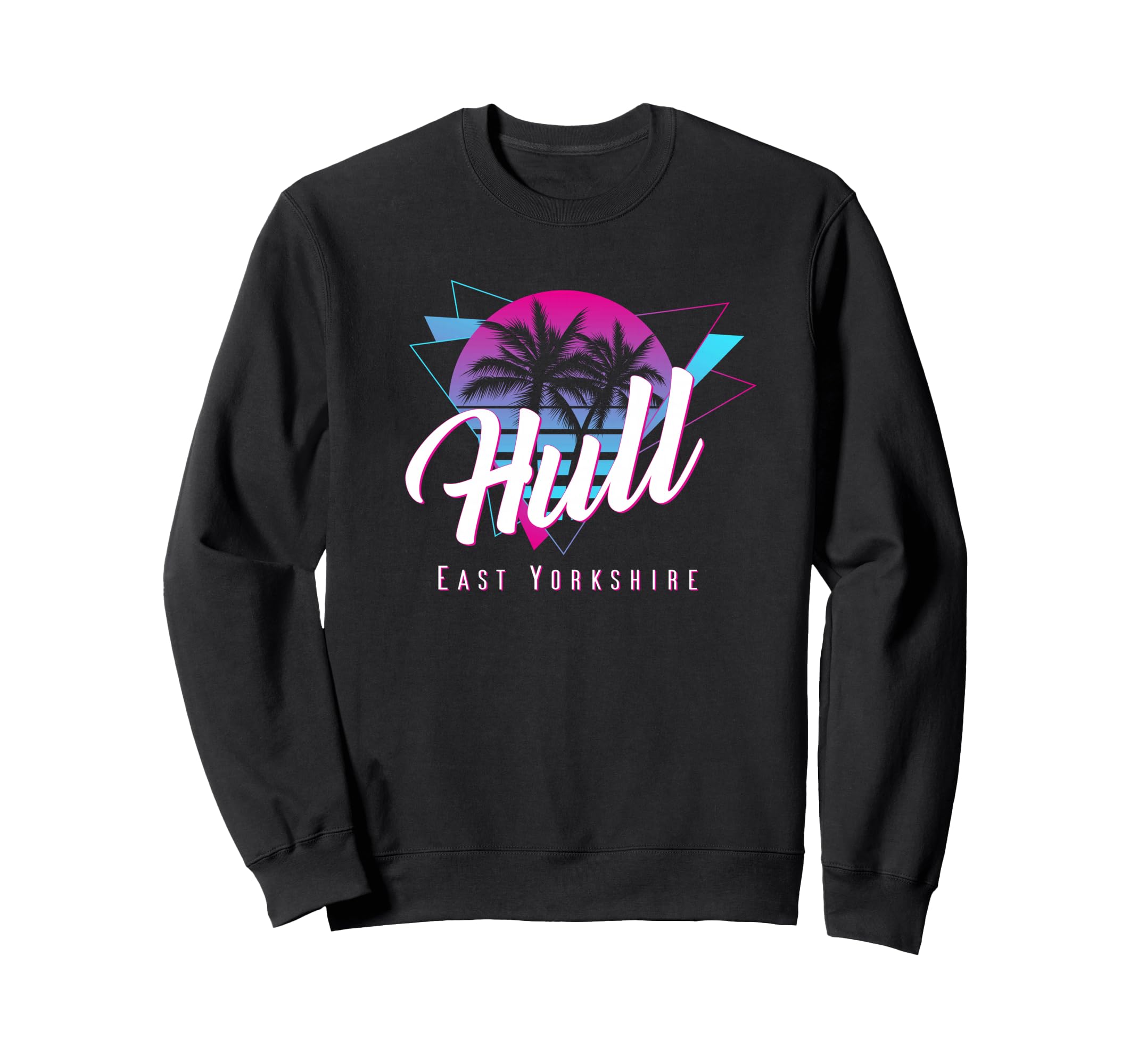 Hull East Yorkshire 80S Vaporwave Sweatshirt - Minimalist Print Men Women - T-Shirt, Sweatshirt, Hoodie