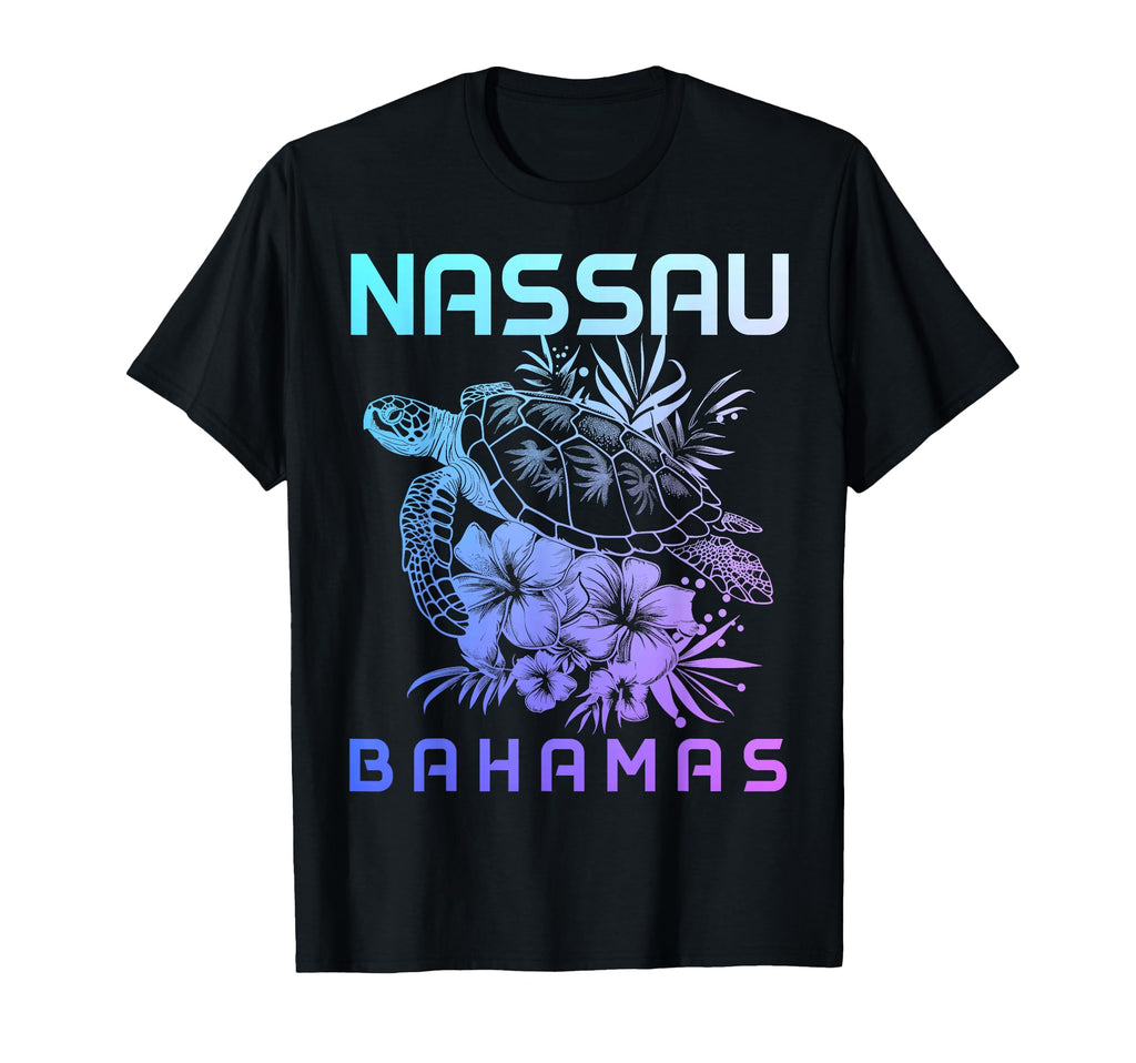 Nassau Bahamas Sea Turtle Diving Surfer T-Shirt - Custom Art Print Unisex - T-Shirt, Sweatshirt, Hoodie
