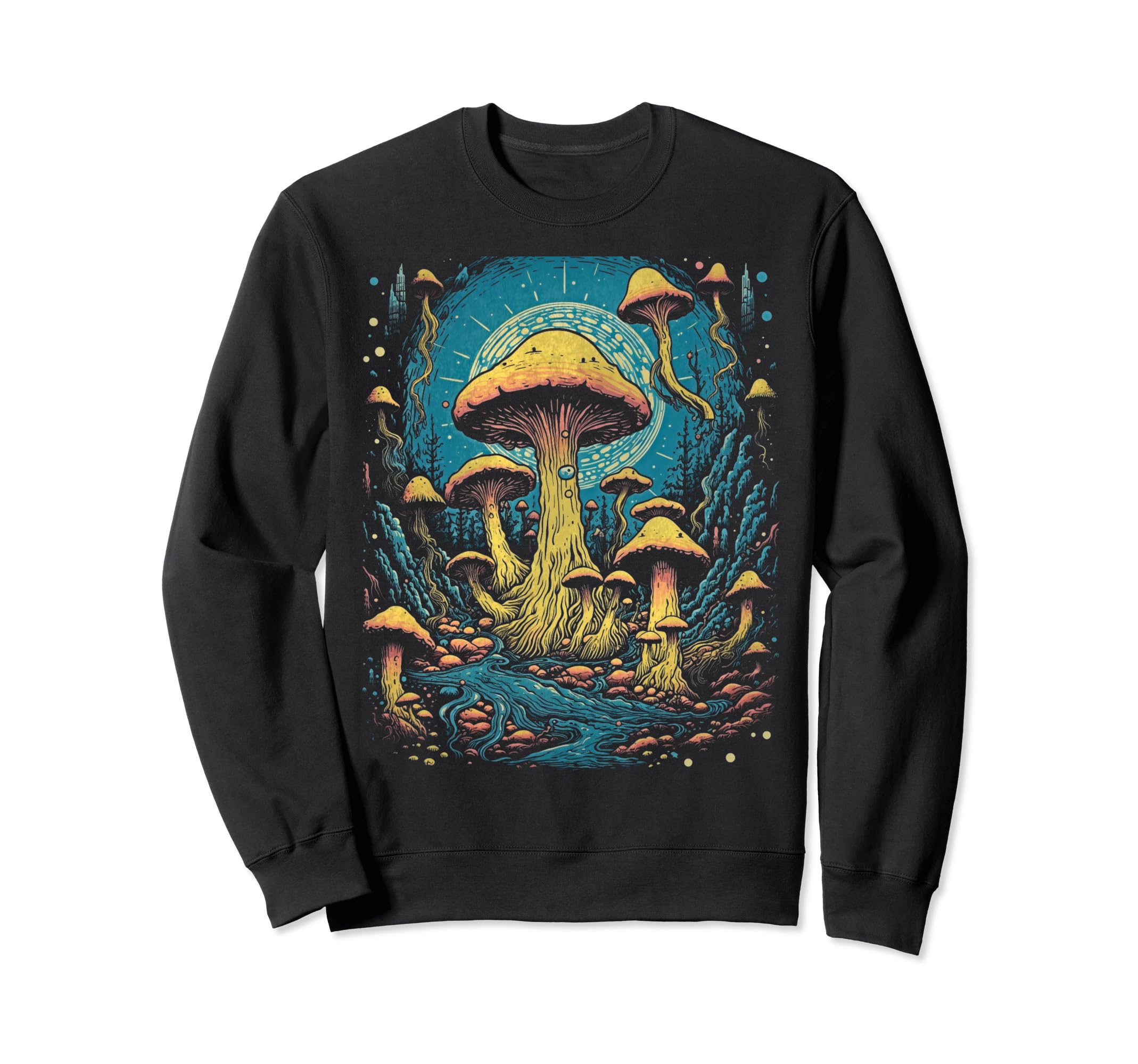 Mushroom 70S 80S Art 92 Sweatshirt - Unique Graphic for Adults - T-Shirt, Sweatshirt, Hoodie