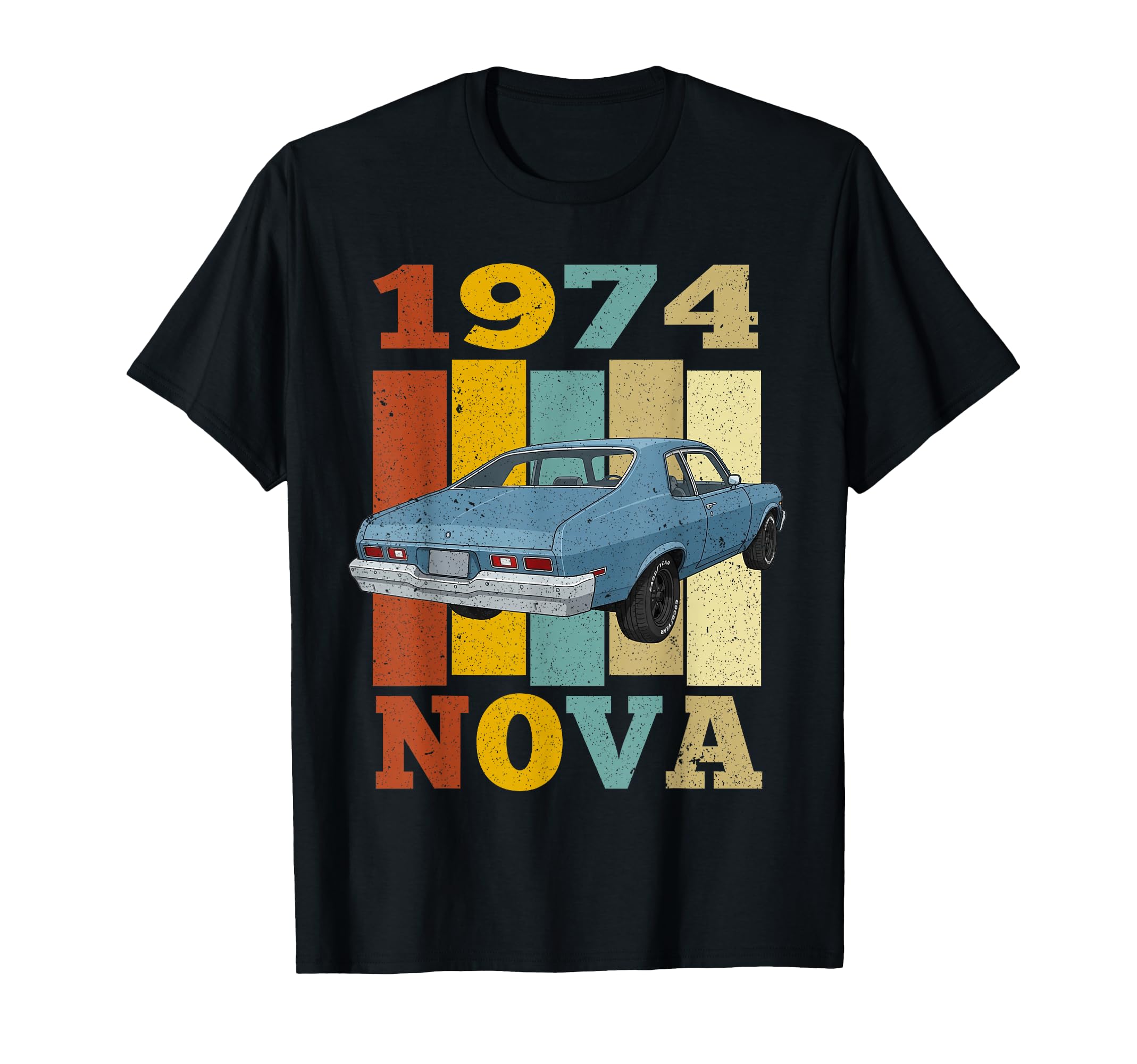 1974 74 Nova Silhouette Muscle Car T-Shirt - Fun Novelty Design for Adults - T-Shirt, Sweatshirt, Hoodie