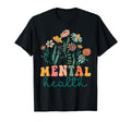 Groovy Wildflower Mental Health Tees T-Shirt - Trendy Graphic for Adults - T-Shirt, Sweatshirt, Hoodie