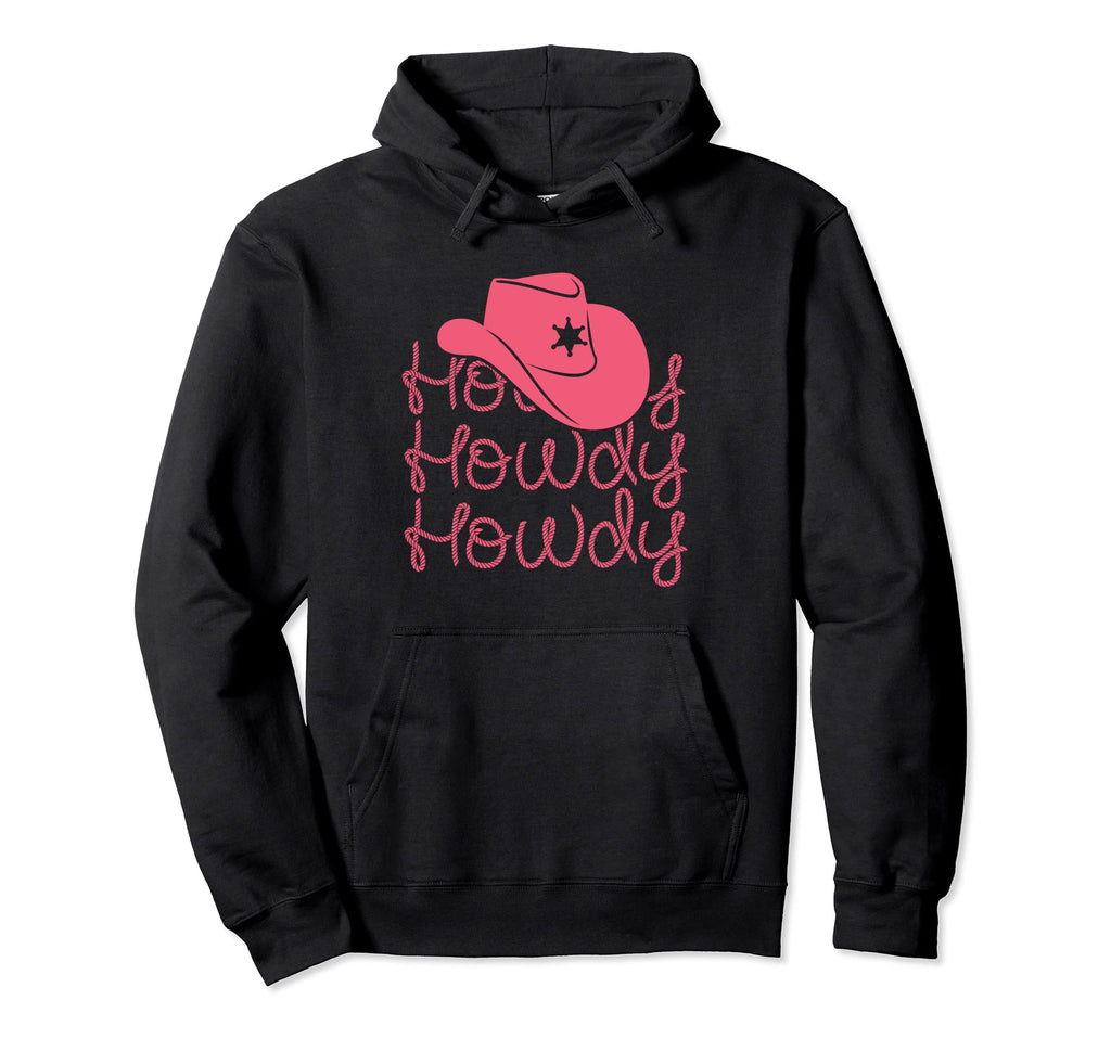 Rodeo White Howdy Western Cowboy Hat Hoodie - Streetwear Style for Adults - T-Shirt, Sweatshirt, Hoodie