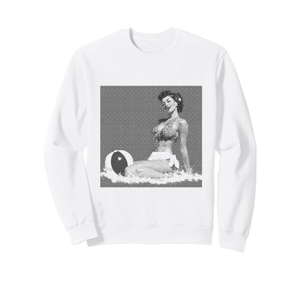 Pin Up Beach Art Sweatshirt - Fun Novelty Design for Adults - T-Shirt, Sweatshirt, Hoodie