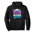 Boxer Dog Synthwave Aesthetic Dog Hoodie - Custom Art Print for Adults - T-Shirt, Sweatshirt, Hoodie