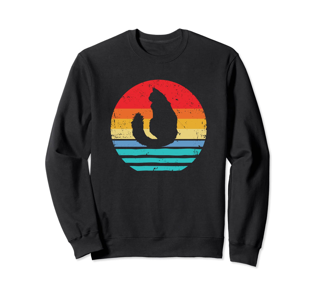 Maine Coon Cat Cat People Sunset Cat Sweatshirt - Novelty Apparel Unisex - T-Shirt, Sweatshirt, Hoodie