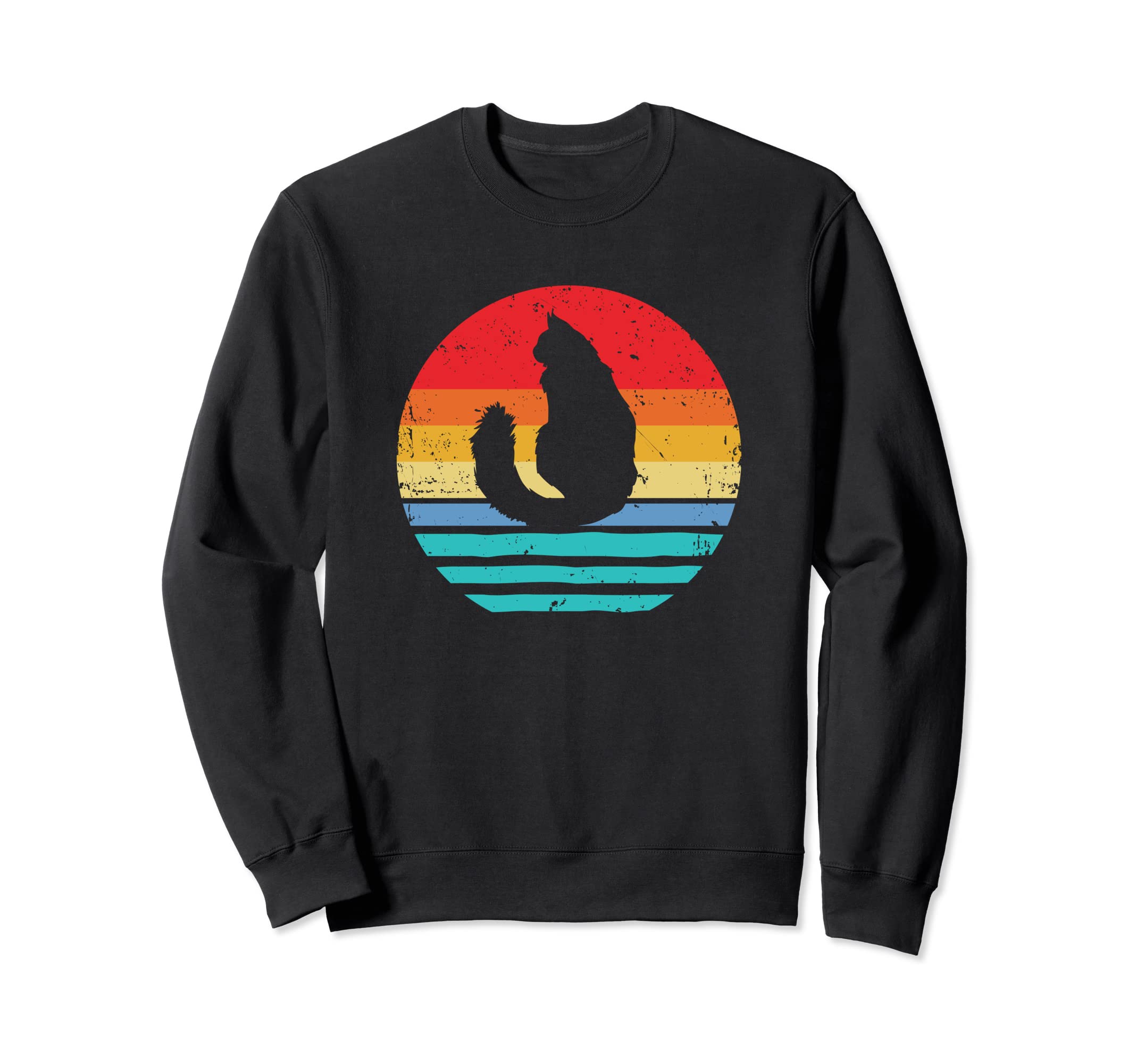 Maine Coon Cat Cat People Sunset Cat Sweatshirt - Novelty Apparel Unisex - T-Shirt, Sweatshirt, Hoodie