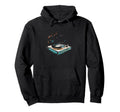 Vinyl Record Player Musical Notes Hoodie - Casual Everyday Wear Men Women - T-Shirt, Sweatshirt, Hoodie