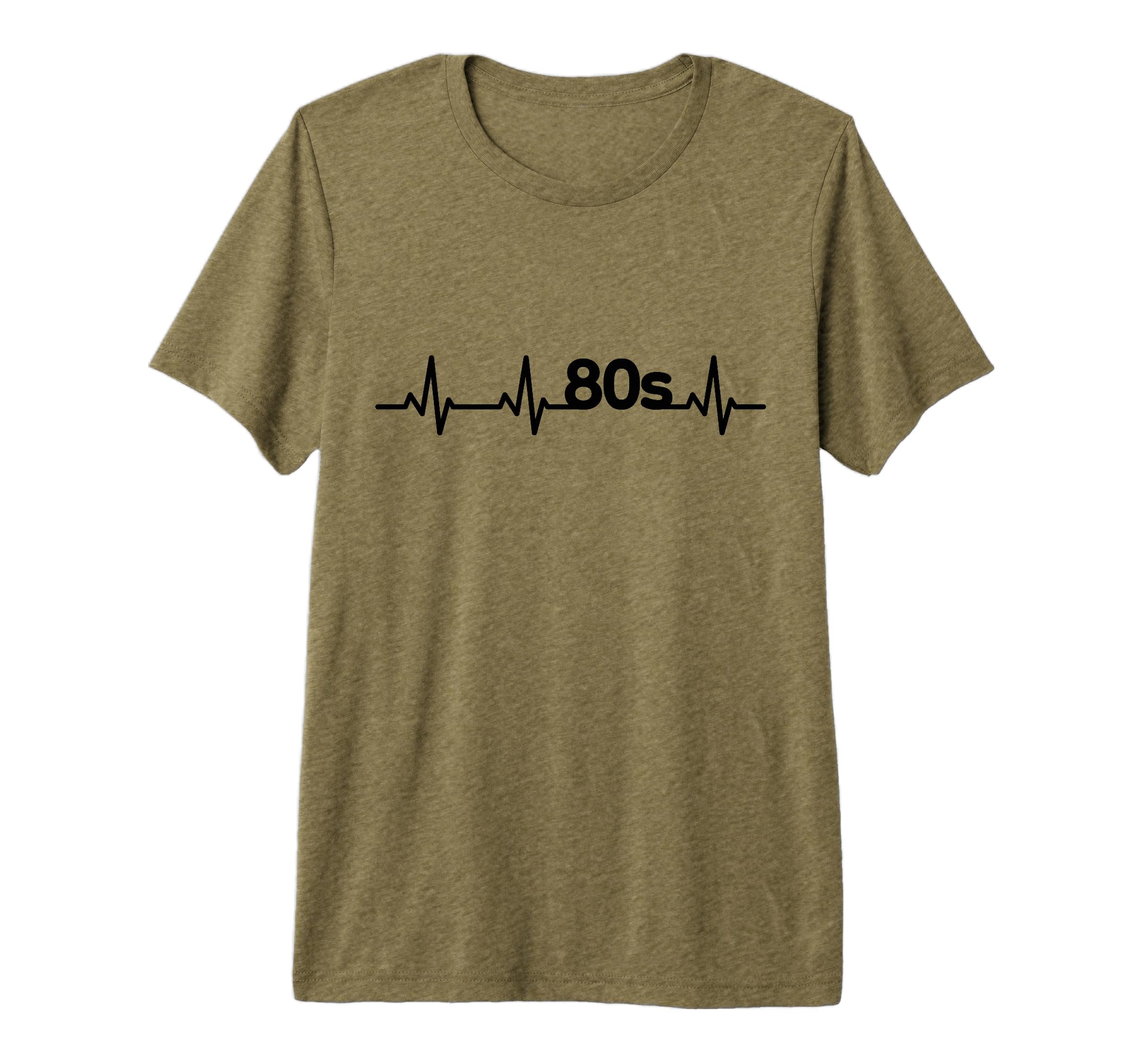 80S Pulse Line Synthwave Tri Blend T-Shirt - Graphic Print for Adults - T-Shirt, Sweatshirt, Hoodie