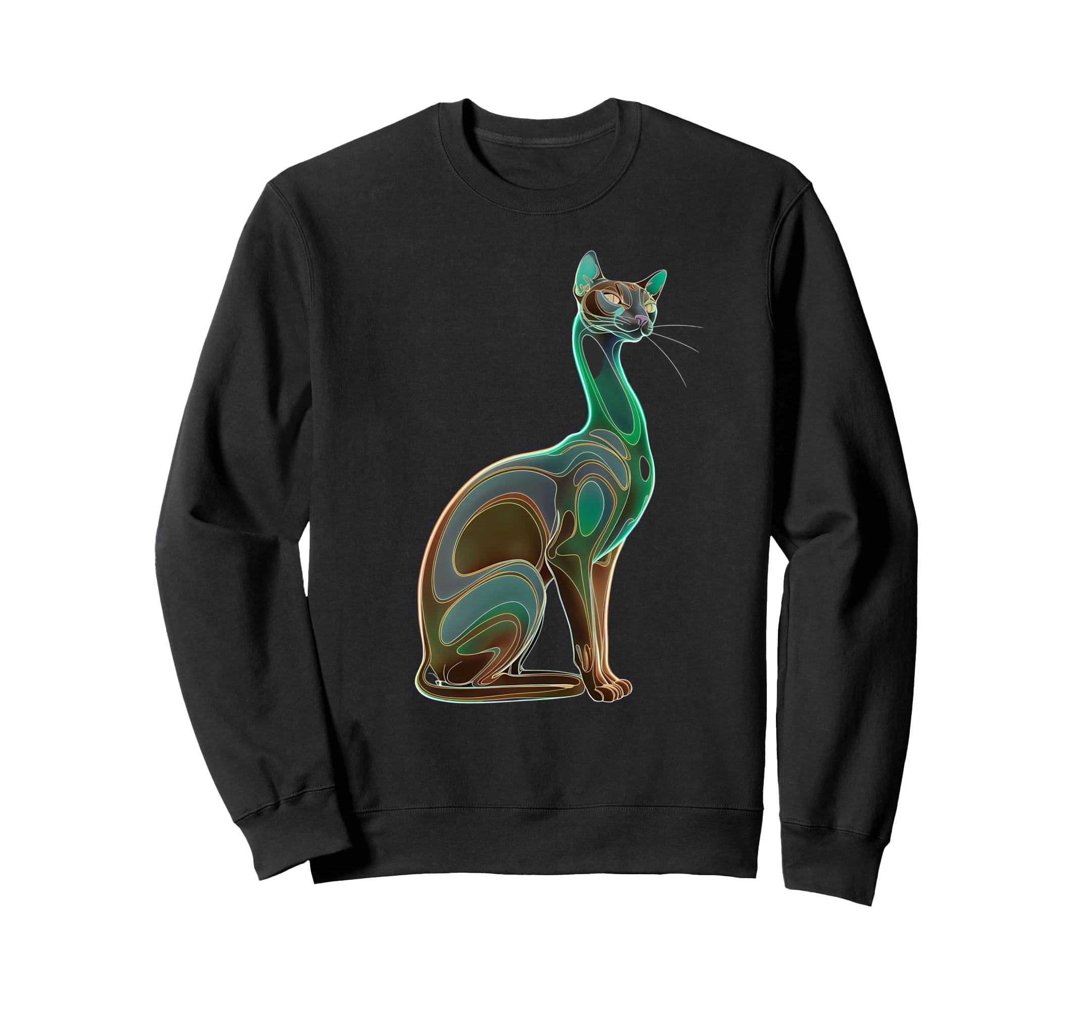 Mid Century Long Neck Cats 50S 60S Sweatshirt - Casual Everyday Wear Unisex - T-Shirt, Sweatshirt, Hoodie