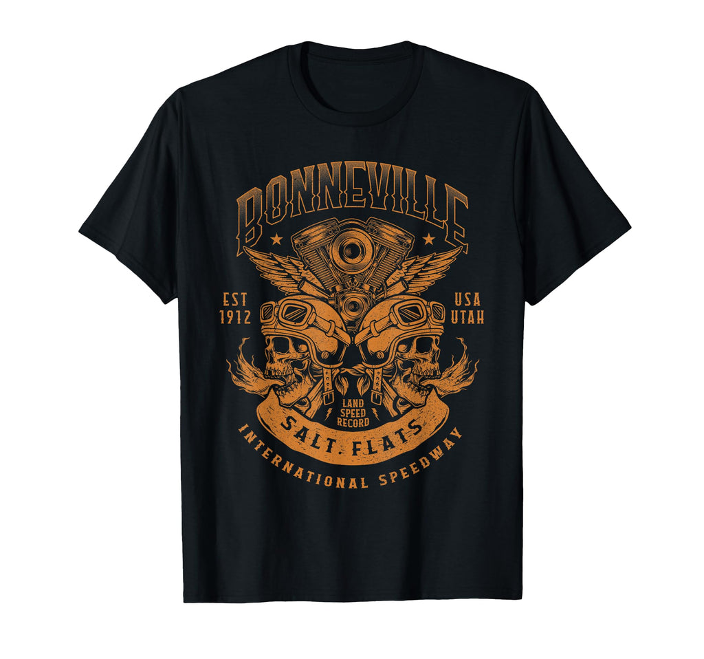 Bonneville Salt Flats Motorcycle Racing T-Shirt - Graphic Print Men Women - T-Shirt, Sweatshirt, Hoodie