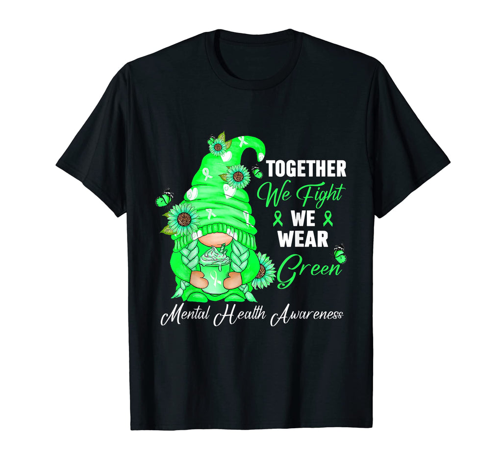 We Wear Gnome We Fight Mental Health T-Shirt - Minimalist Print for Adults - T-Shirt, Sweatshirt, Hoodie