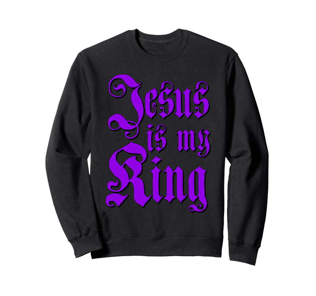 Groovy Jesus Is My Lord Typography Sweatshirt - Unique Graphic Men Women - T-Shirt, Sweatshirt, Hoodie