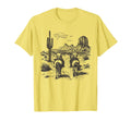 Cowboy Riding Horse Western Desert T-Shirt - Aesthetic Graphic Unisex - T-Shirt, Sweatshirt, Hoodie
