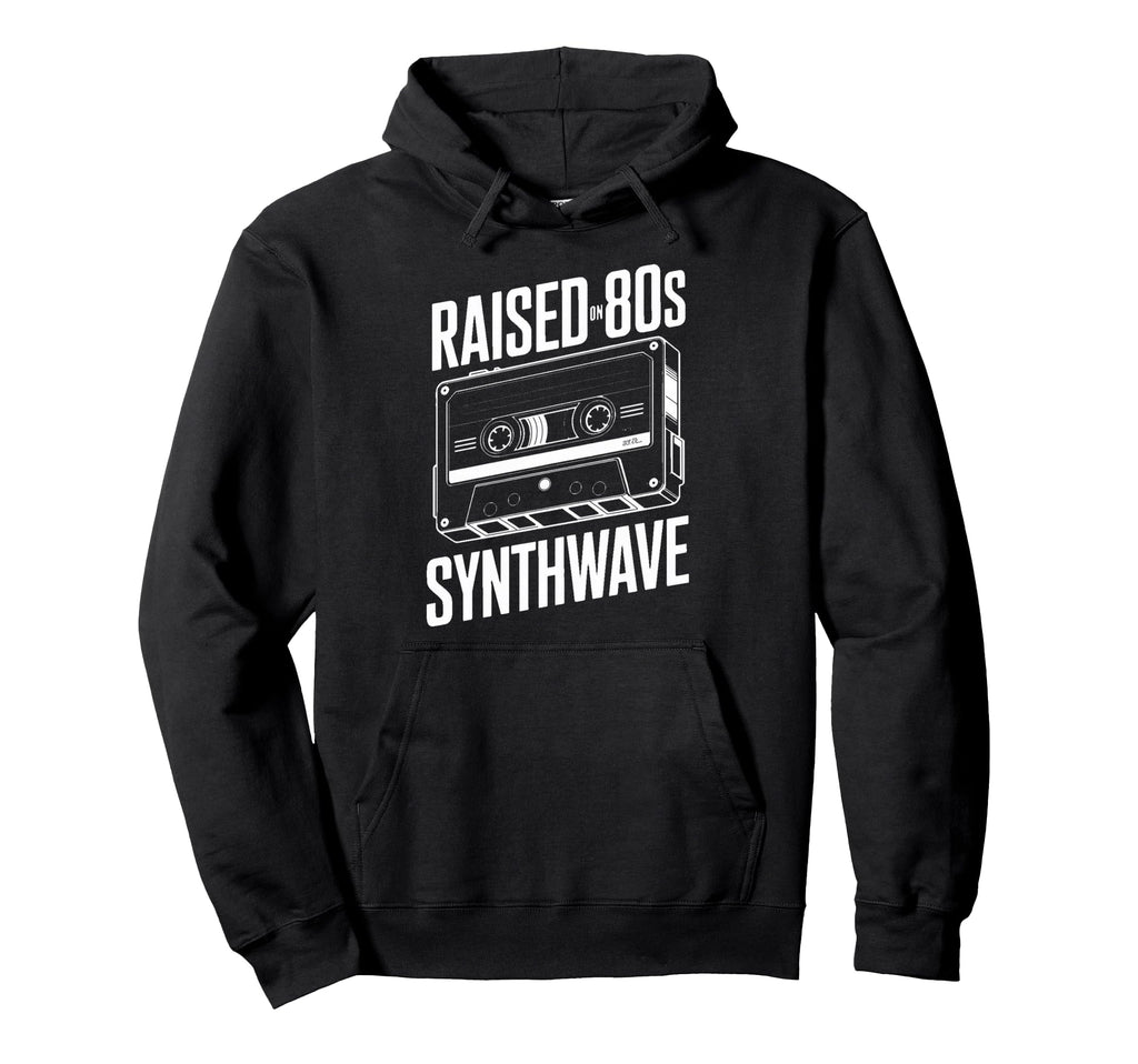 Raised 80S Synthwave Cassette Music Hoodie - Unique Graphic for Adults - T-Shirt, Sweatshirt, Hoodie