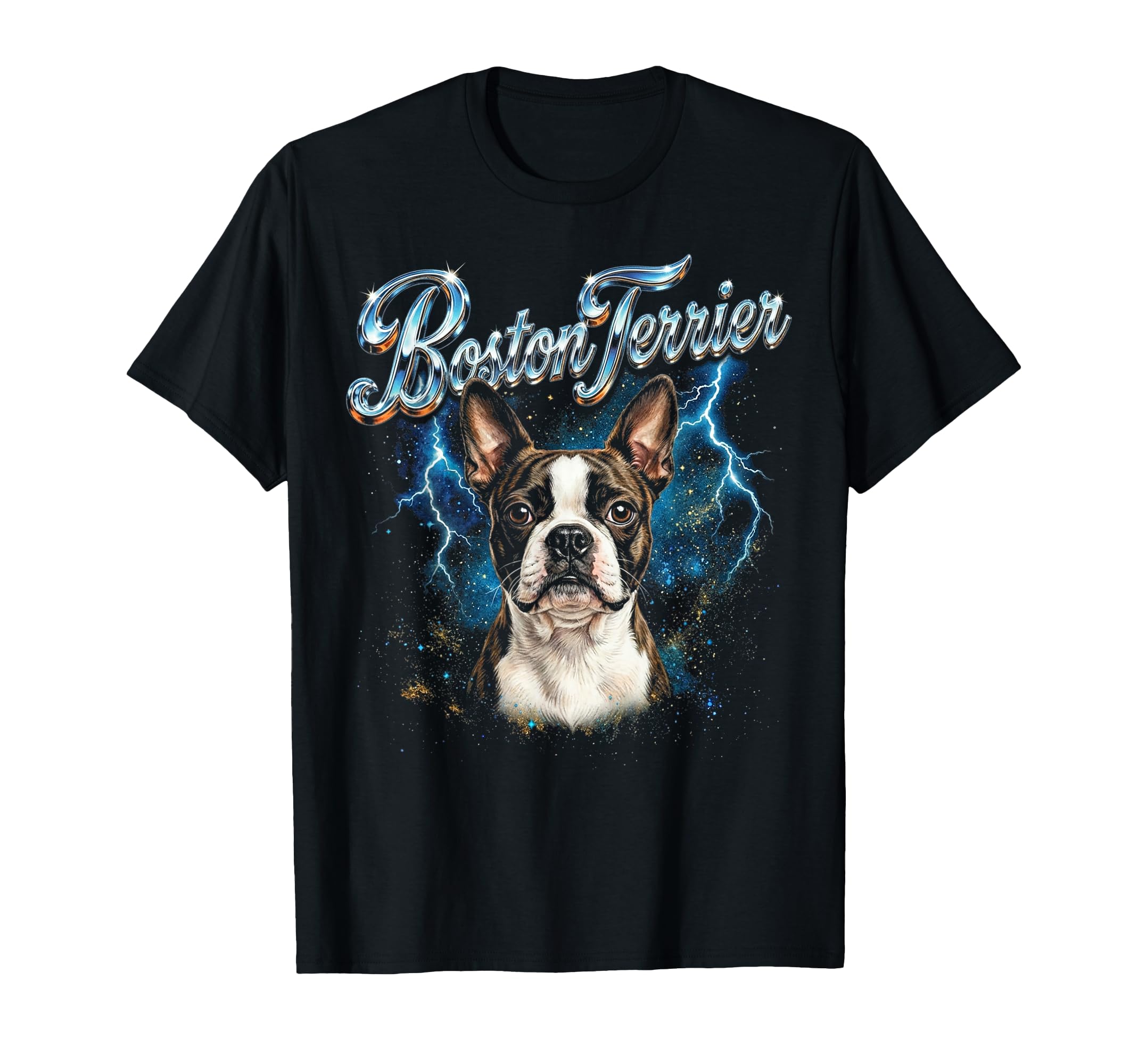Boston Terrier 90S Dog Lover 80S T-Shirt - Casual Everyday Wear Unisex - T-Shirt, Sweatshirt, Hoodie