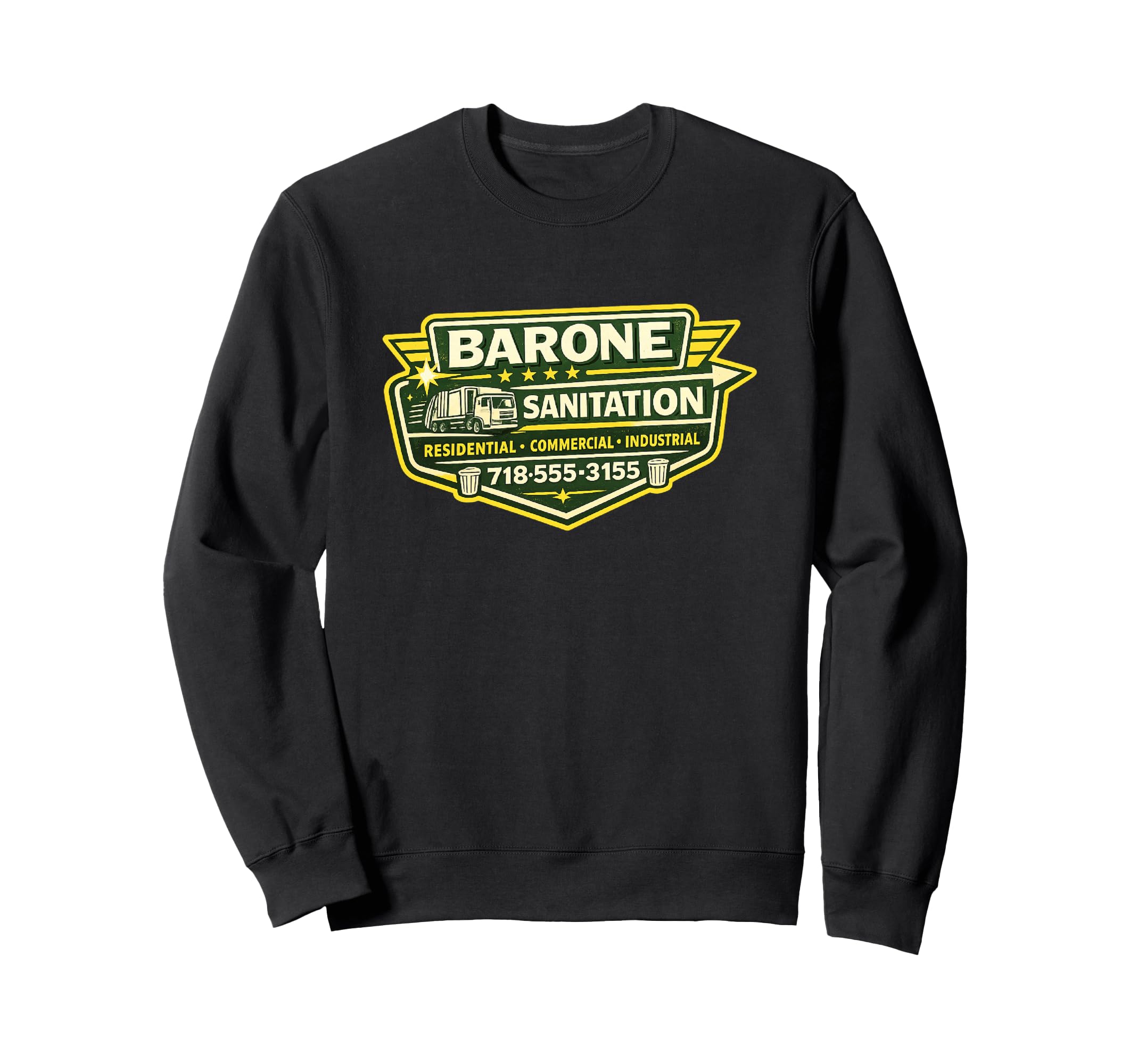 Sanitation Company Badge Garbage Sweatshirt - Aesthetic Graphic Unisex - T-Shirt, Sweatshirt, Hoodie