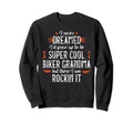 Motorcycle Grandma Biker Grandmother Sweatshirt - Aesthetic Graphic Unisex - T-Shirt, Sweatshirt, Hoodie
