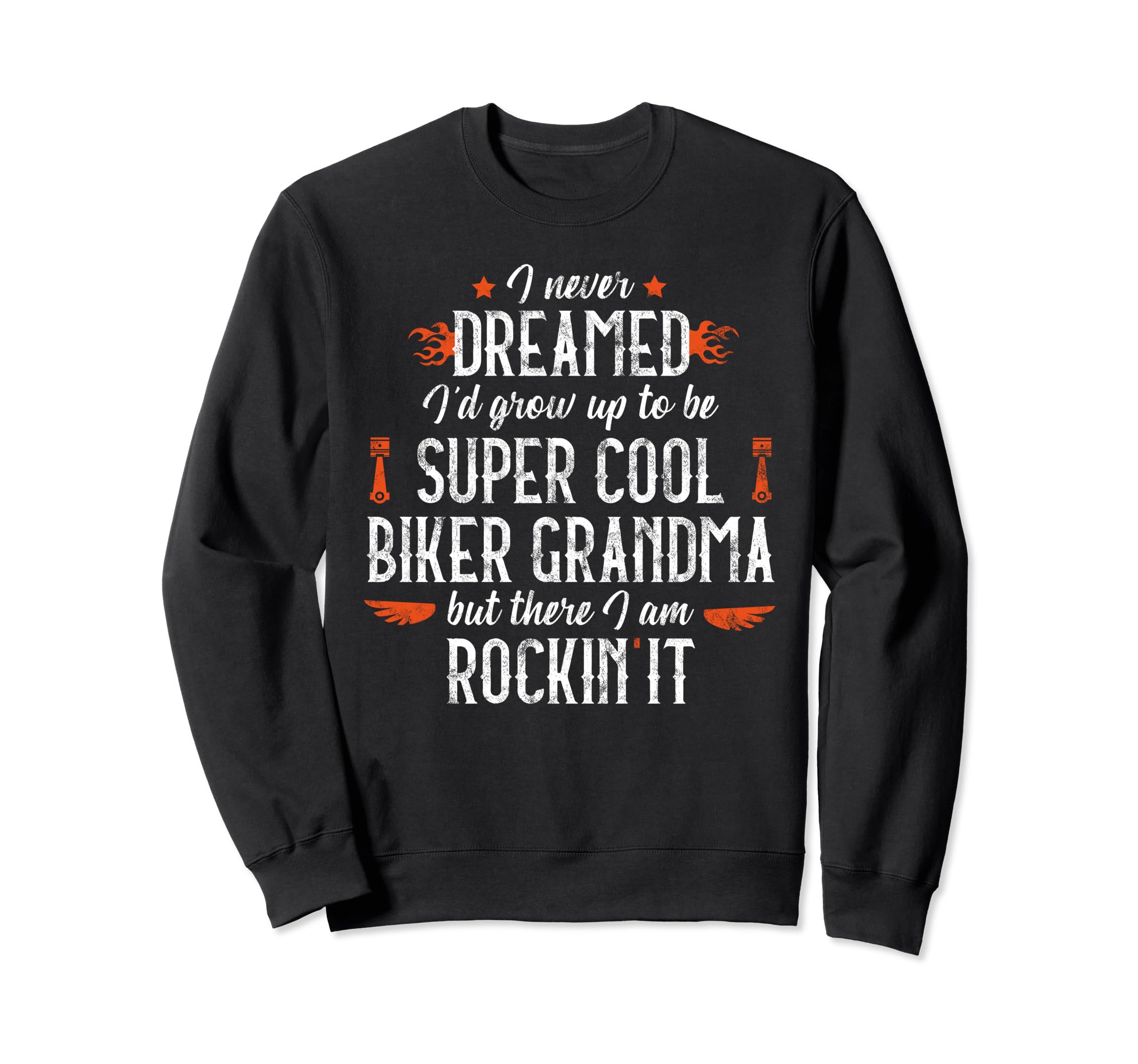 Motorcycle Grandma Biker Grandmother Sweatshirt - Aesthetic Graphic Unisex - T-Shirt, Sweatshirt, Hoodie