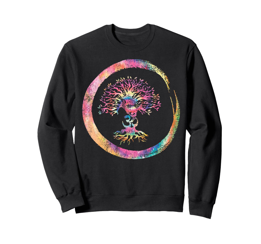 Sacred Yoga Tree Meditation Om Sweatshirt - Aesthetic Graphic Unisex - T-Shirt, Sweatshirt, Hoodie