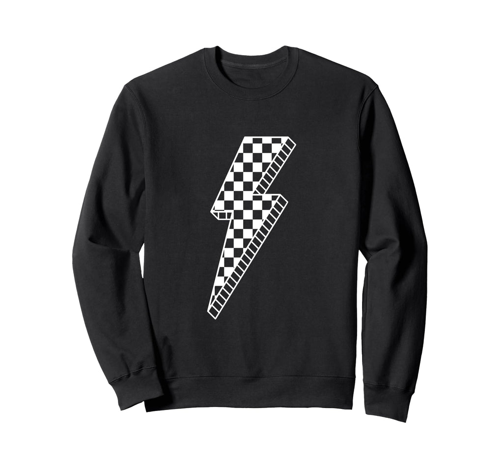 Checkered Lightning Stylish Sweatshirt - Streetwear Style Men Women - T-Shirt, Sweatshirt, Hoodie