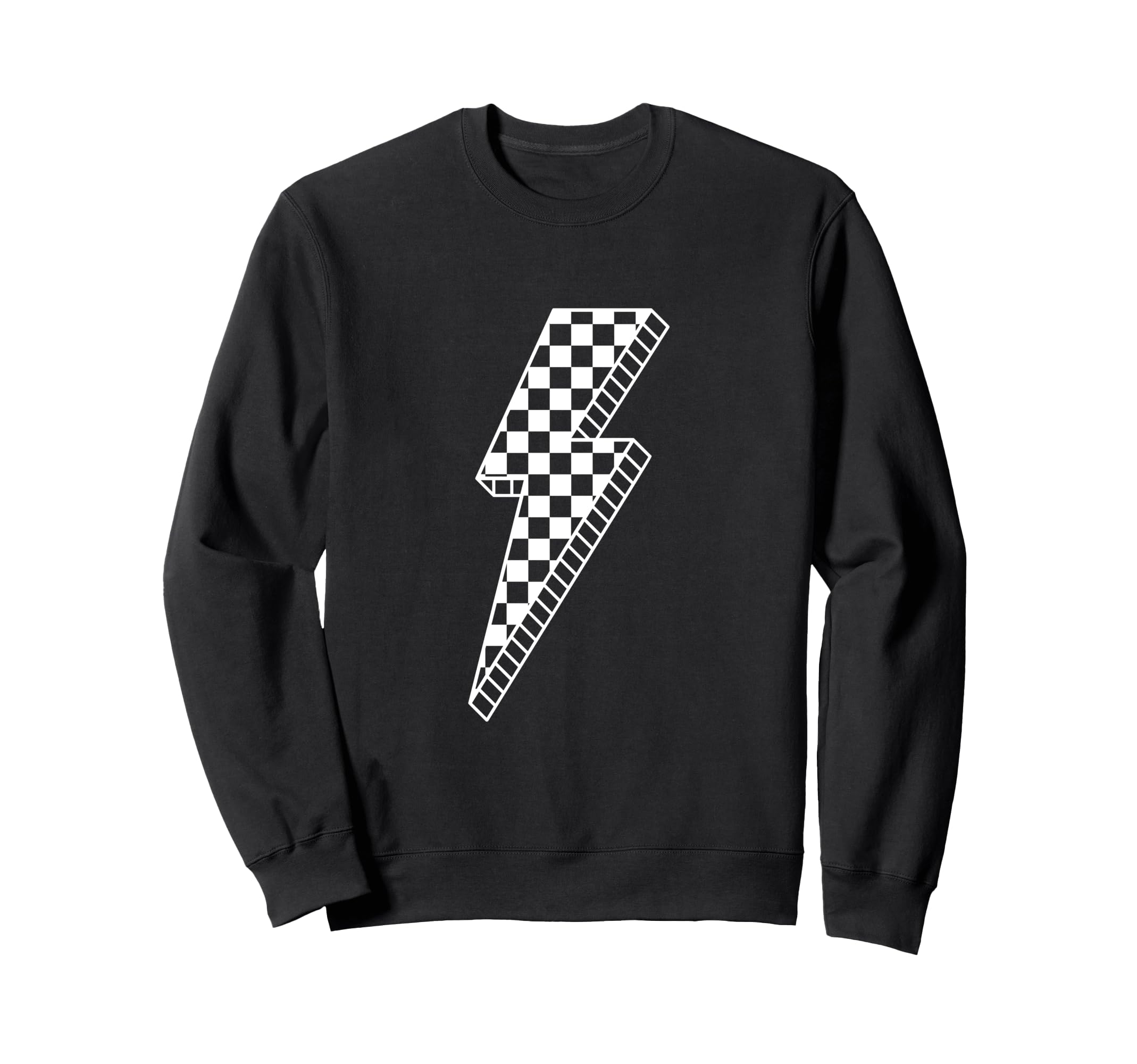 Checkered Lightning Stylish Sweatshirt - Streetwear Style Men Women - T-Shirt, Sweatshirt, Hoodie