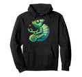 Meditation Chameleon Yoga Pose Hoodie - Custom Art Print for Adults - T-Shirt, Sweatshirt, Hoodie