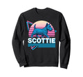 Scottish Terrier Synthwave Sweatshirt - Unique Graphic for Adults - T-Shirt, Sweatshirt, Hoodie