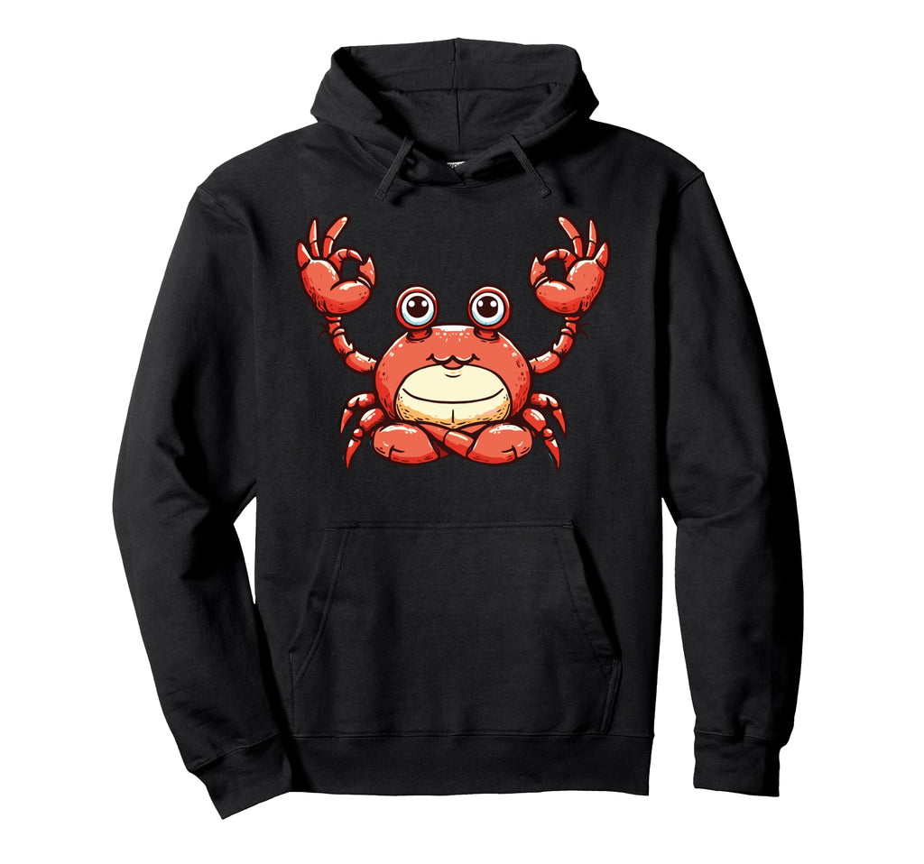 Meditation Crab Yoga Pose Relaxing Hoodie - Minimalist Print Men Women - T-Shirt, Sweatshirt, Hoodie