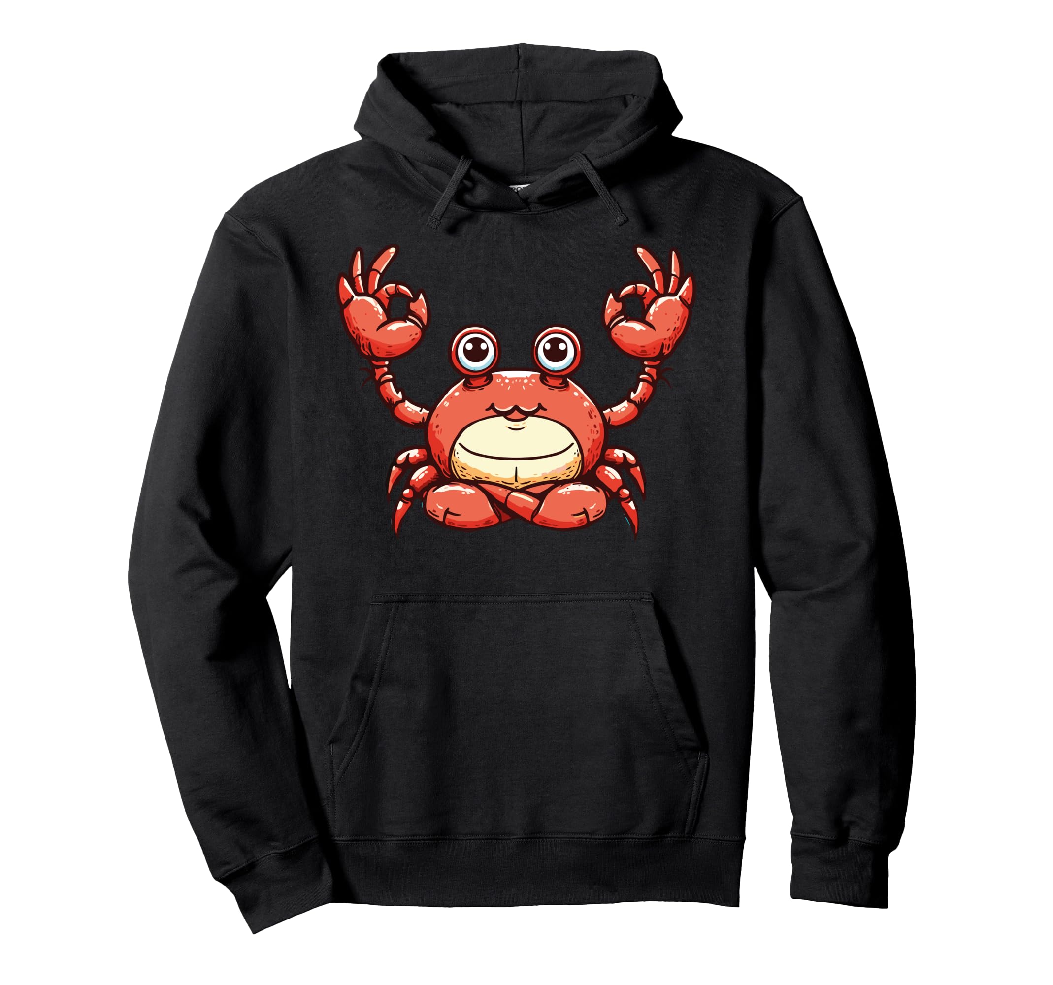 Meditation Crab Yoga Pose Relaxing Hoodie - Minimalist Print Men Women - T-Shirt, Sweatshirt, Hoodie