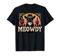 Meowdy Black Cat West Howdy Funny T-Shirt - Streetwear Style for Adults - T-Shirt, Sweatshirt, Hoodie