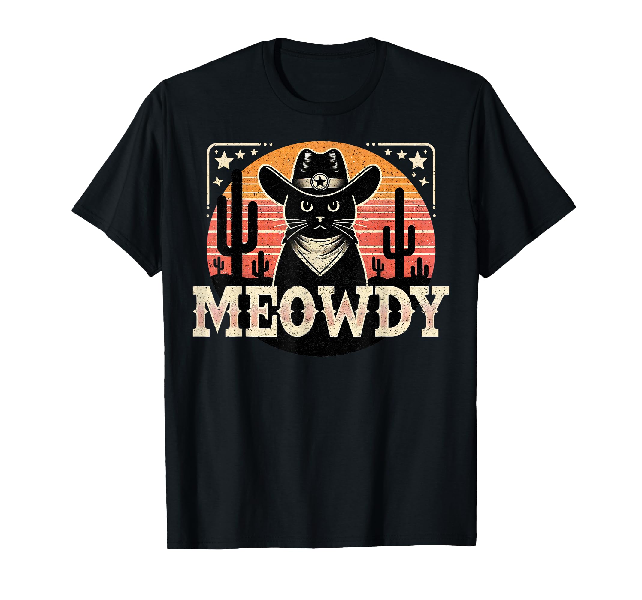 Meowdy Black Cat West Howdy Funny T-Shirt - Streetwear Style for Adults - T-Shirt, Sweatshirt, Hoodie