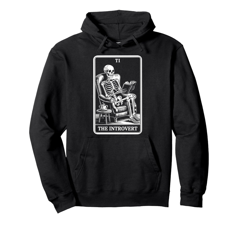 Introvert Tarot Indoorsy Antisocial Hoodie - Aesthetic Graphic Men Women - T-Shirt, Sweatshirt, Hoodie