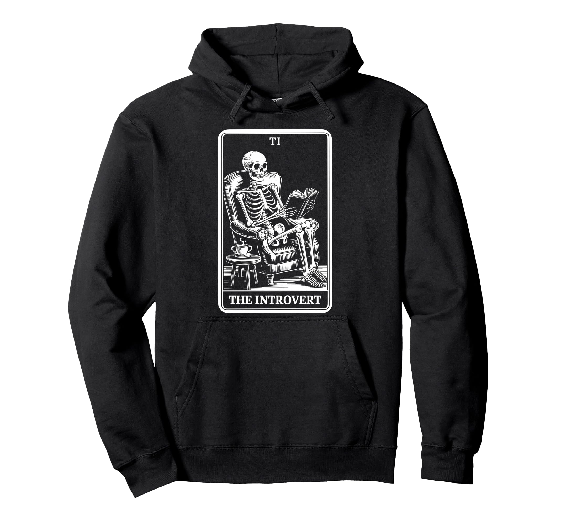 Introvert Tarot Indoorsy Antisocial Hoodie - Aesthetic Graphic Men Women - T-Shirt, Sweatshirt, Hoodie