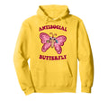 Groovy Anti Social Butterfly Ironic Funny Hoodie - Unique Graphic Unisex - T-Shirt, Sweatshirt, Hoodie