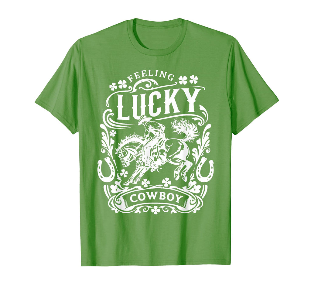 Feeling Lucky Western Cowboy St T-Shirt - Streetwear Style for Adults - T-Shirt, Sweatshirt, Hoodie