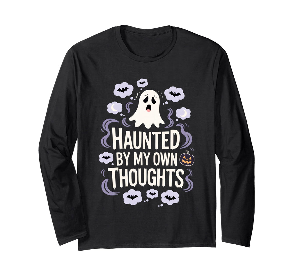 Halloween Haunted Mental Health T-Shirt - Minimalist Print Unisex - T-Shirt, Sweatshirt, Hoodie