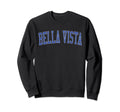 Bella Vista Ar Distressed Blue Sweatshirt - Aesthetic Graphic for Adults - T-Shirt, Sweatshirt, Hoodie