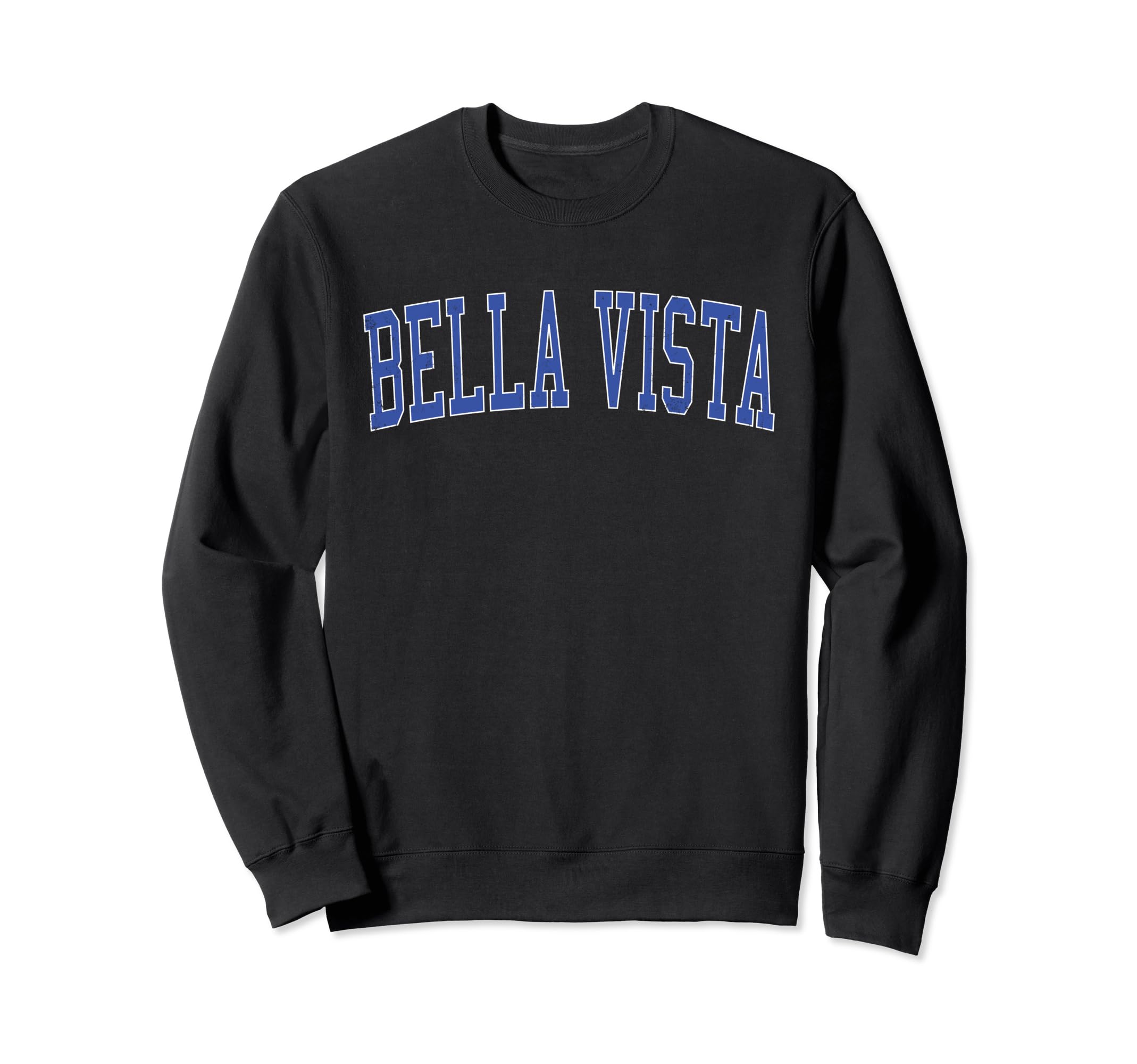 Bella Vista Ar Distressed Blue Sweatshirt - Aesthetic Graphic for Adults - T-Shirt, Sweatshirt, Hoodie