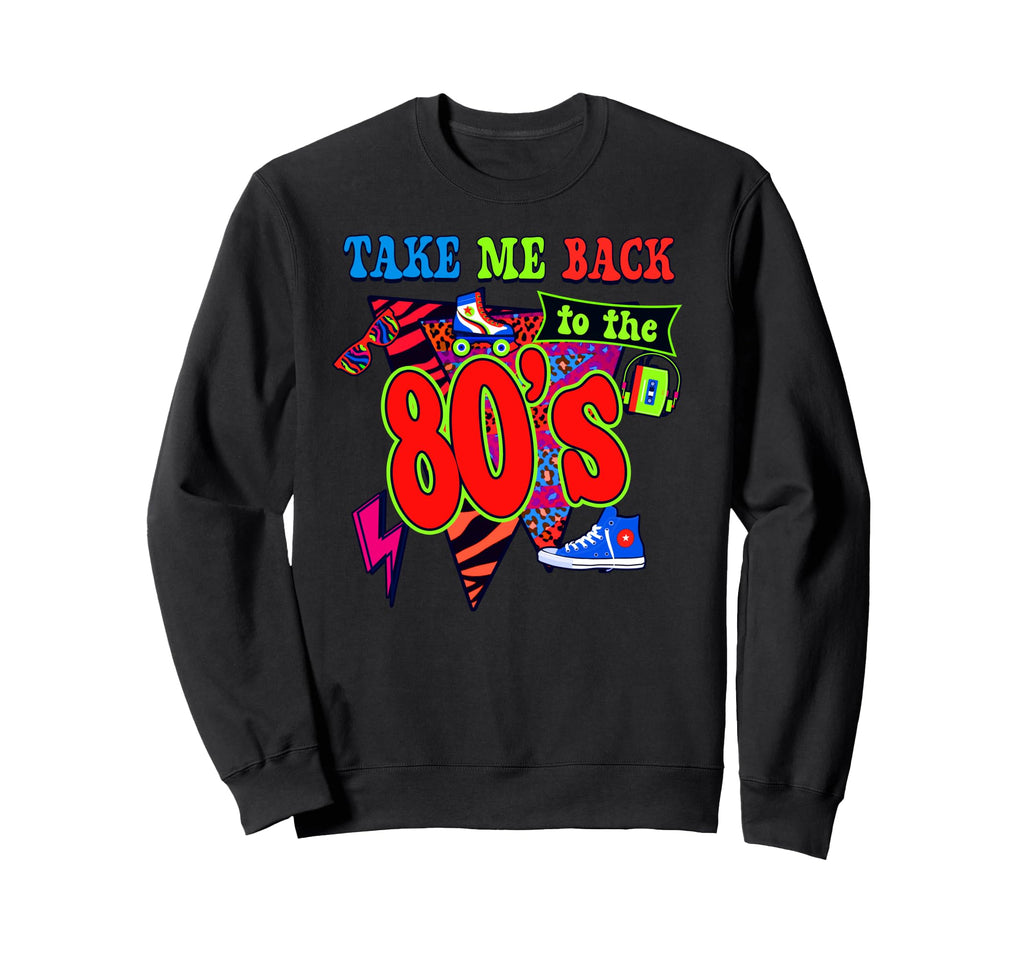 1980S Party Theme Roller Skates And Sweatshirt - Unique Graphic Men Women - T-Shirt, Sweatshirt, Hoodie