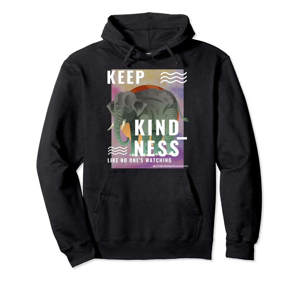 Calm Elephants Safari Mindfulness Hoodie - Casual Everyday Wear Men Women - T-Shirt, Sweatshirt, Hoodie