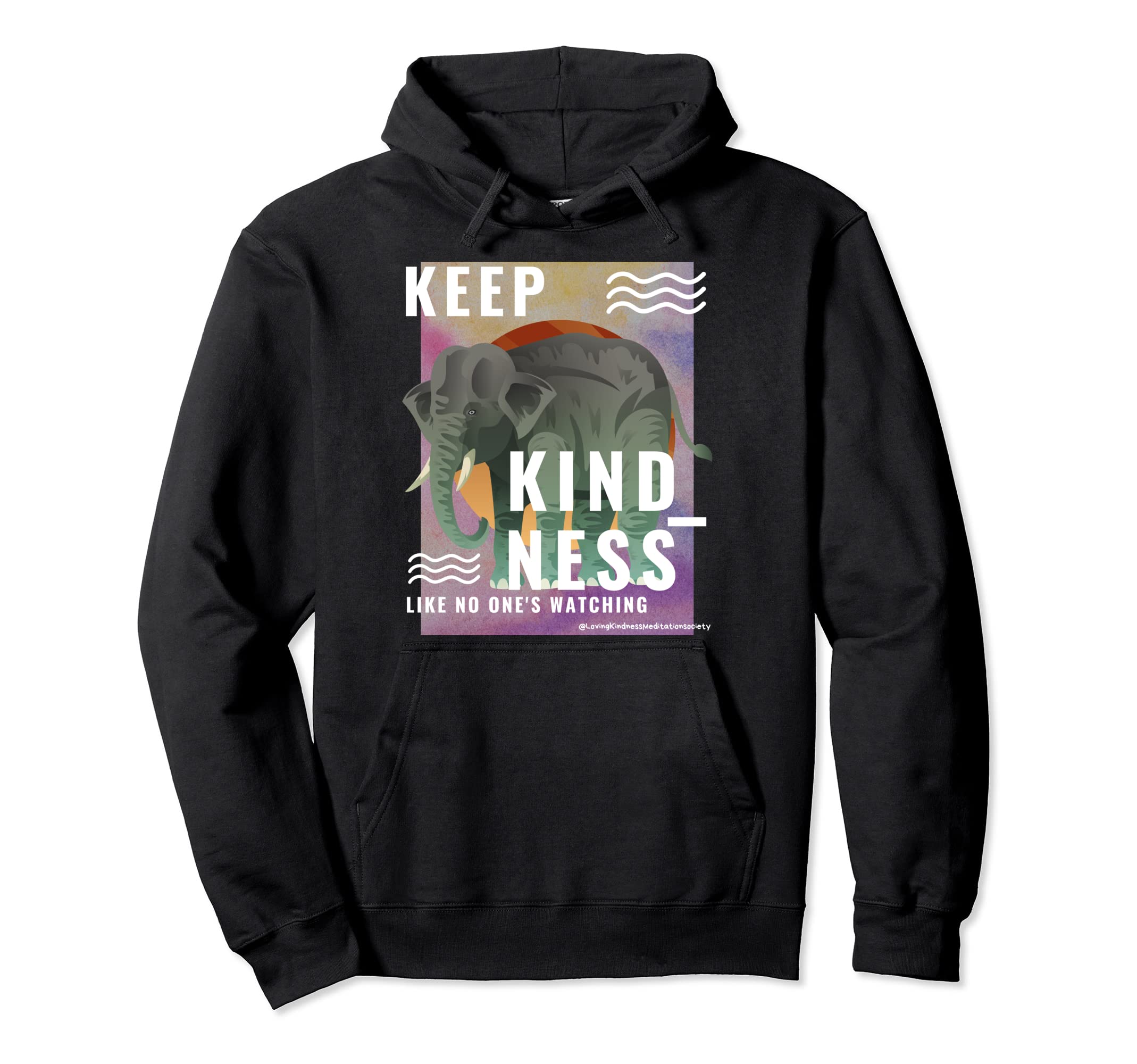 Calm Elephants Safari Mindfulness Hoodie - Casual Everyday Wear Men Women - T-Shirt, Sweatshirt, Hoodie