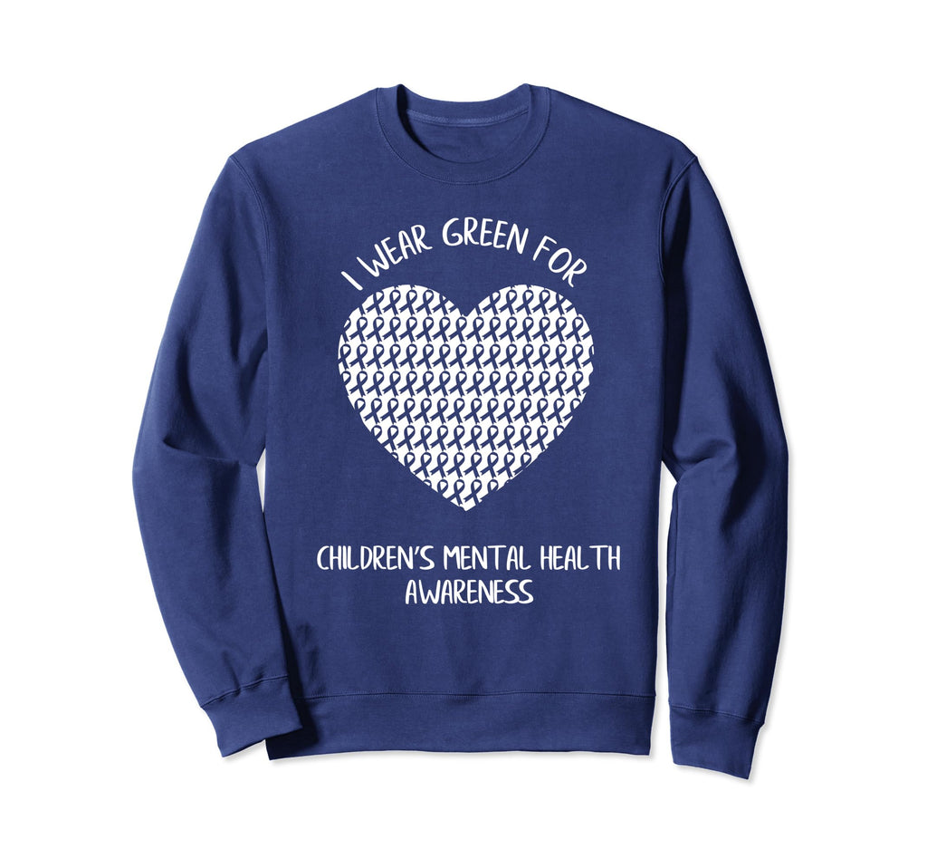 I Wear Green Childrens Mental Sweatshirt - Unique Graphic for Adults - T-Shirt, Sweatshirt, Hoodie