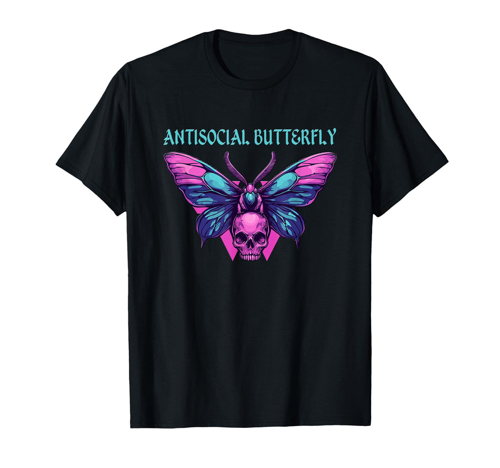 Antisocial Butterfly Gift Sweatshirt - Graphic Print Men Women - T-Shirt, Sweatshirt, Hoodie