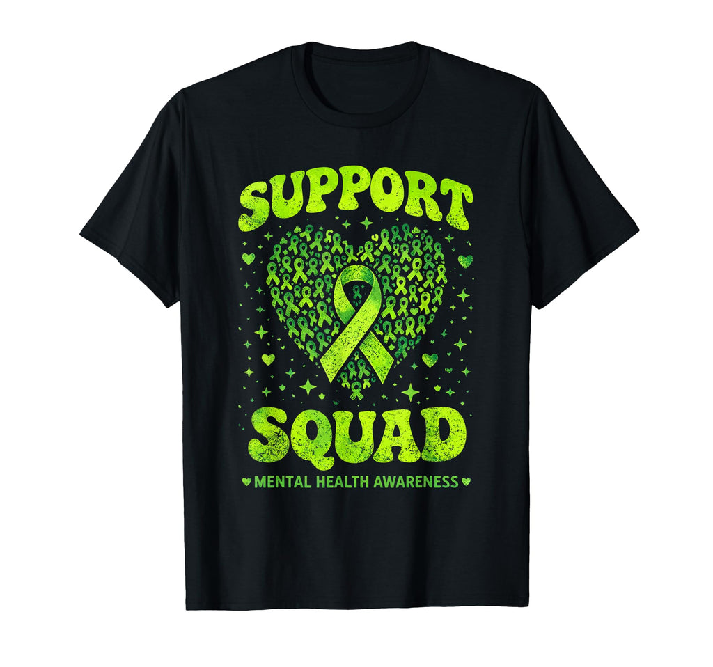 Mental Health Awareness Green Ribbon T-Shirt - Trendy Graphic Men Women - T-Shirt, Sweatshirt, Hoodie