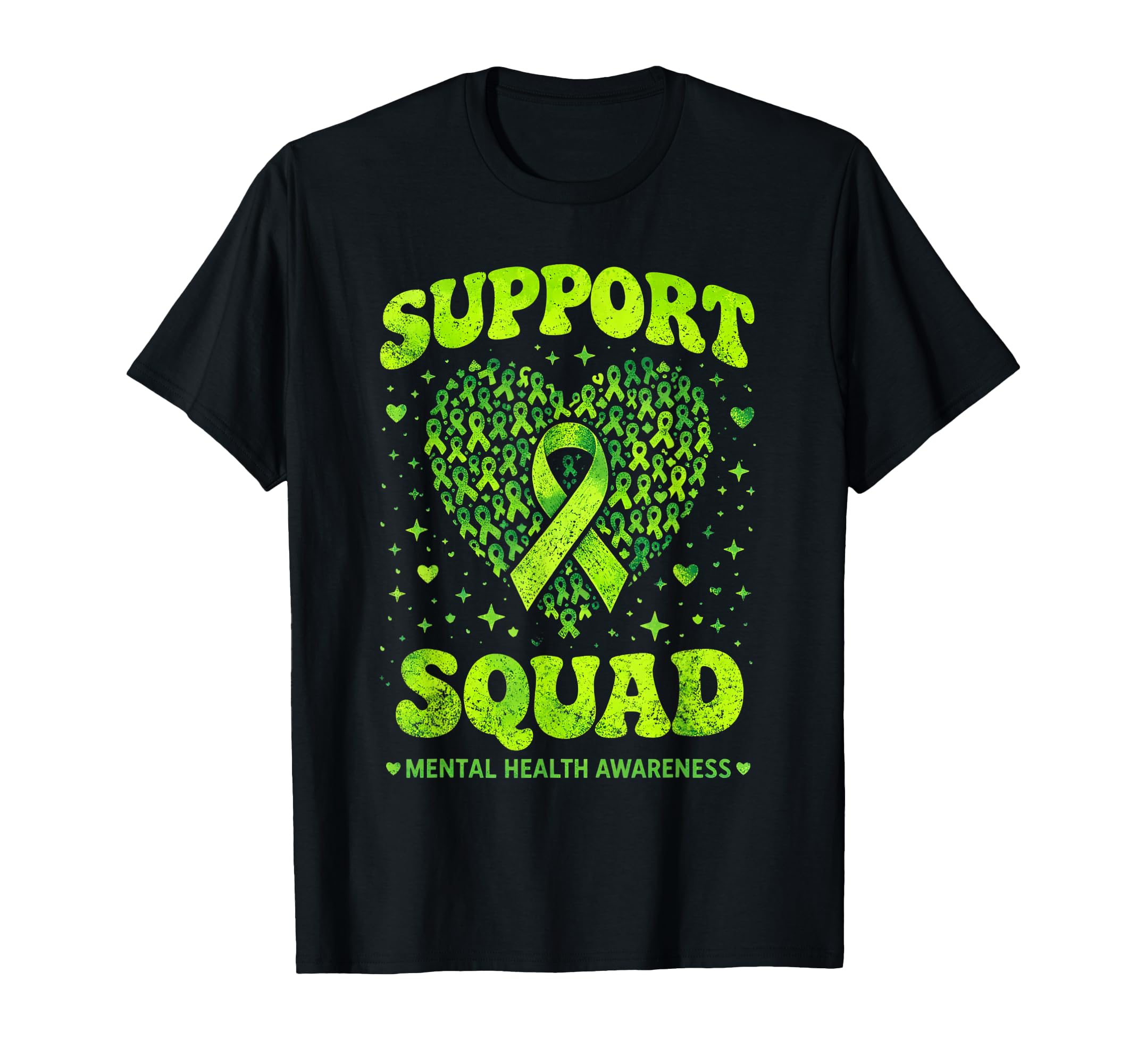 Mental Health Awareness Green Ribbon T-Shirt - Trendy Graphic Men Women - T-Shirt, Sweatshirt, Hoodie