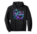 You Matter Teal Purple Ribbon Mental Hoodie - Custom Art Print Men Women - T-Shirt, Sweatshirt, Hoodie