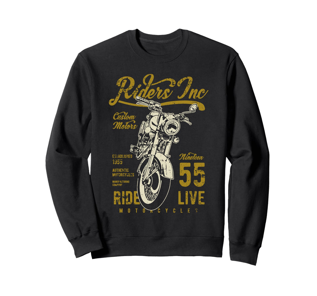 Riders Inc 1955 Motorcycle Sweatshirt - Novelty Apparel for Adults - T-Shirt, Sweatshirt, Hoodie